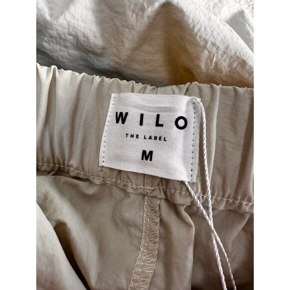 Wilo Parachute‎ Cargo Pants Womens M Clay Ivory Wide Leg Elastic Waist Light NEW - Picture 9 of 12